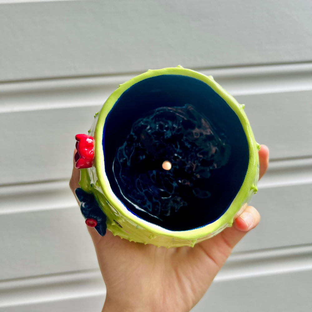 Halloween cactus pot with bat friend, photo 5 of 6