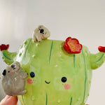 Flowery cactus pot with koala friends