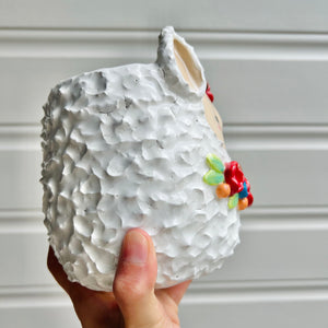 LARGE flowery llama pot