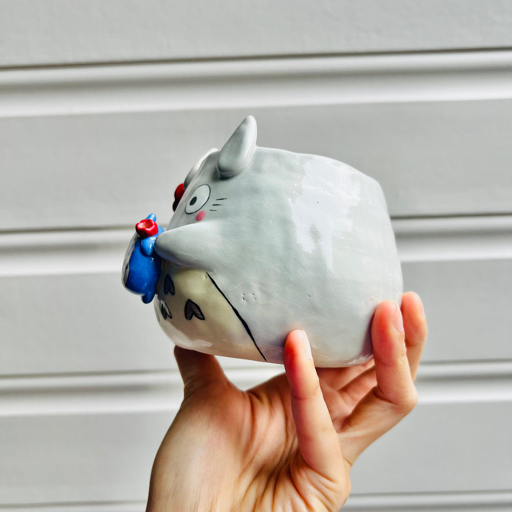 Totoro pot with Chibi Totoro friend, photo 4 of 6