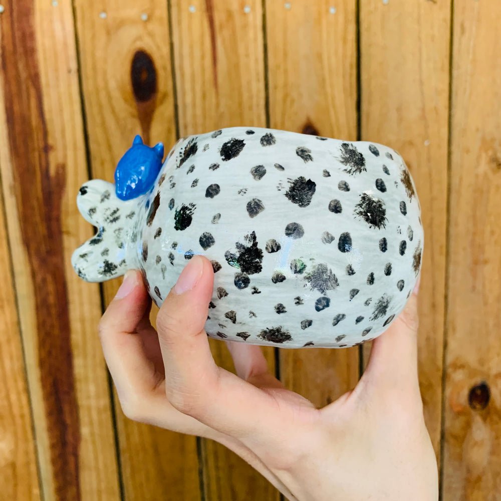 Chubby spotted seal with Totoro friends pot, photo 4 of 7