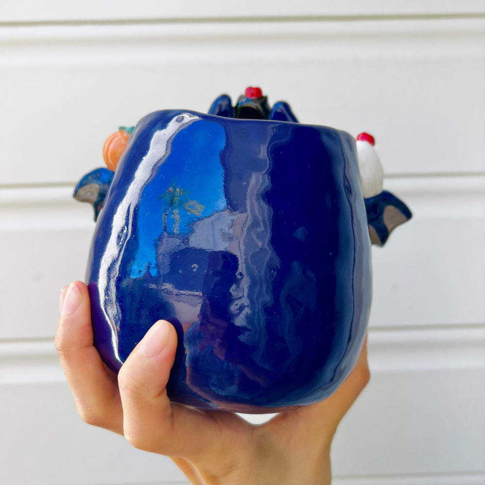 LARGE Halloween bat pot with Halloween friends, photo 4 of 11