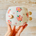 LNY SIDEWAYS BUNNY pot with Daruma Bunny friend