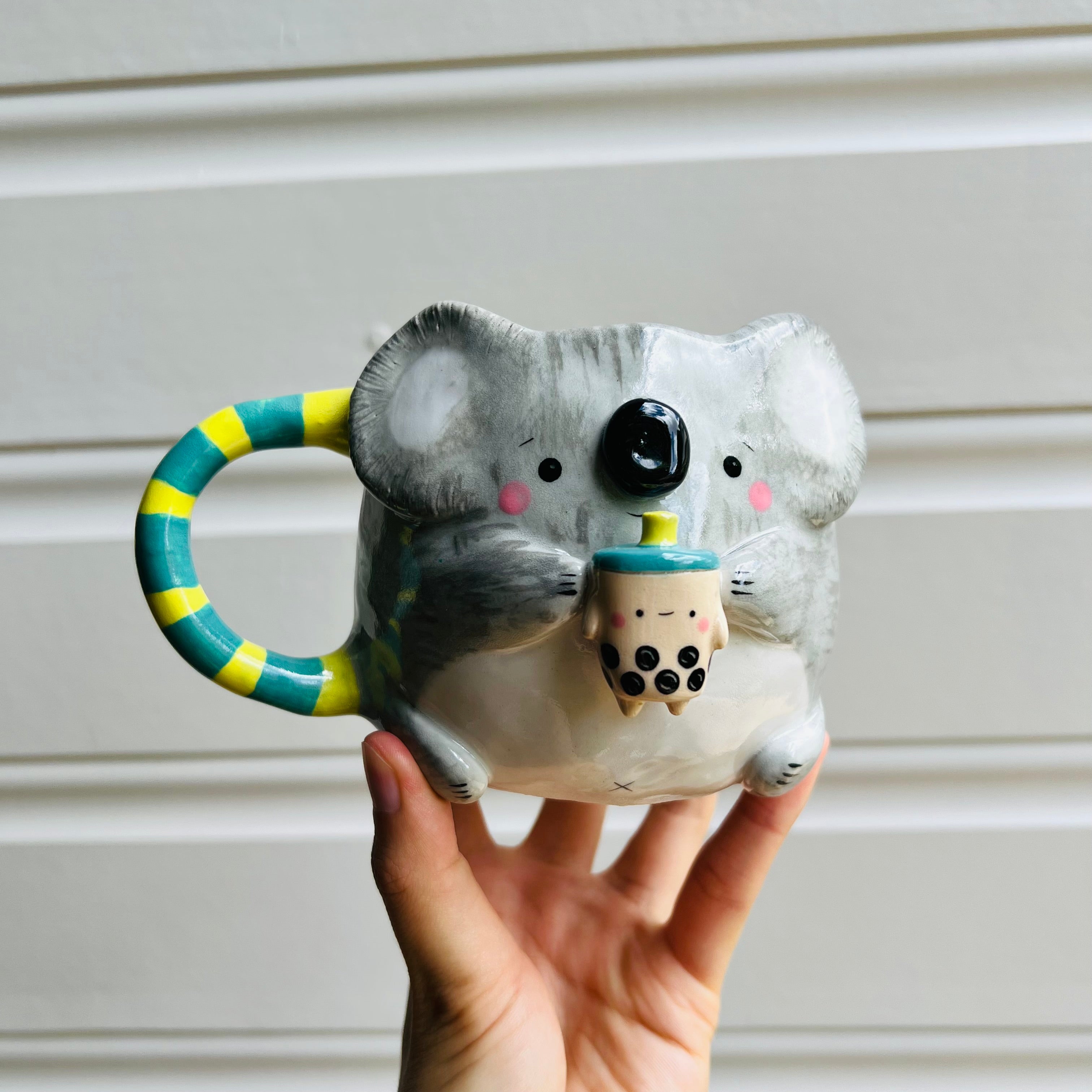 Koala Mug with Bubble tea friend