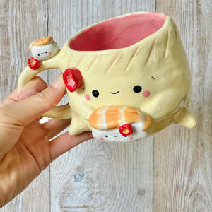 DUMPLING MUG with prawn nigiri friends