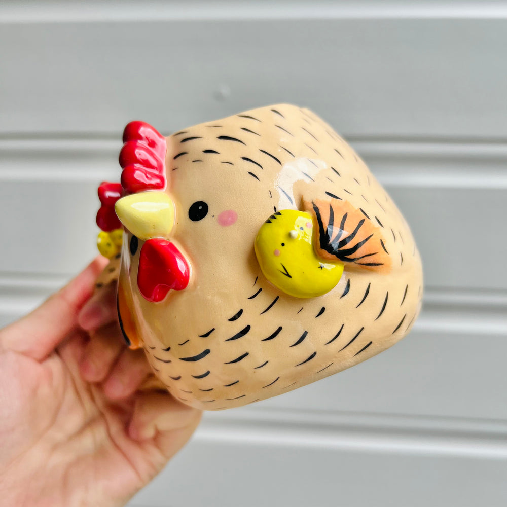 Orange chicken mug with chicks, photo 7 of 8