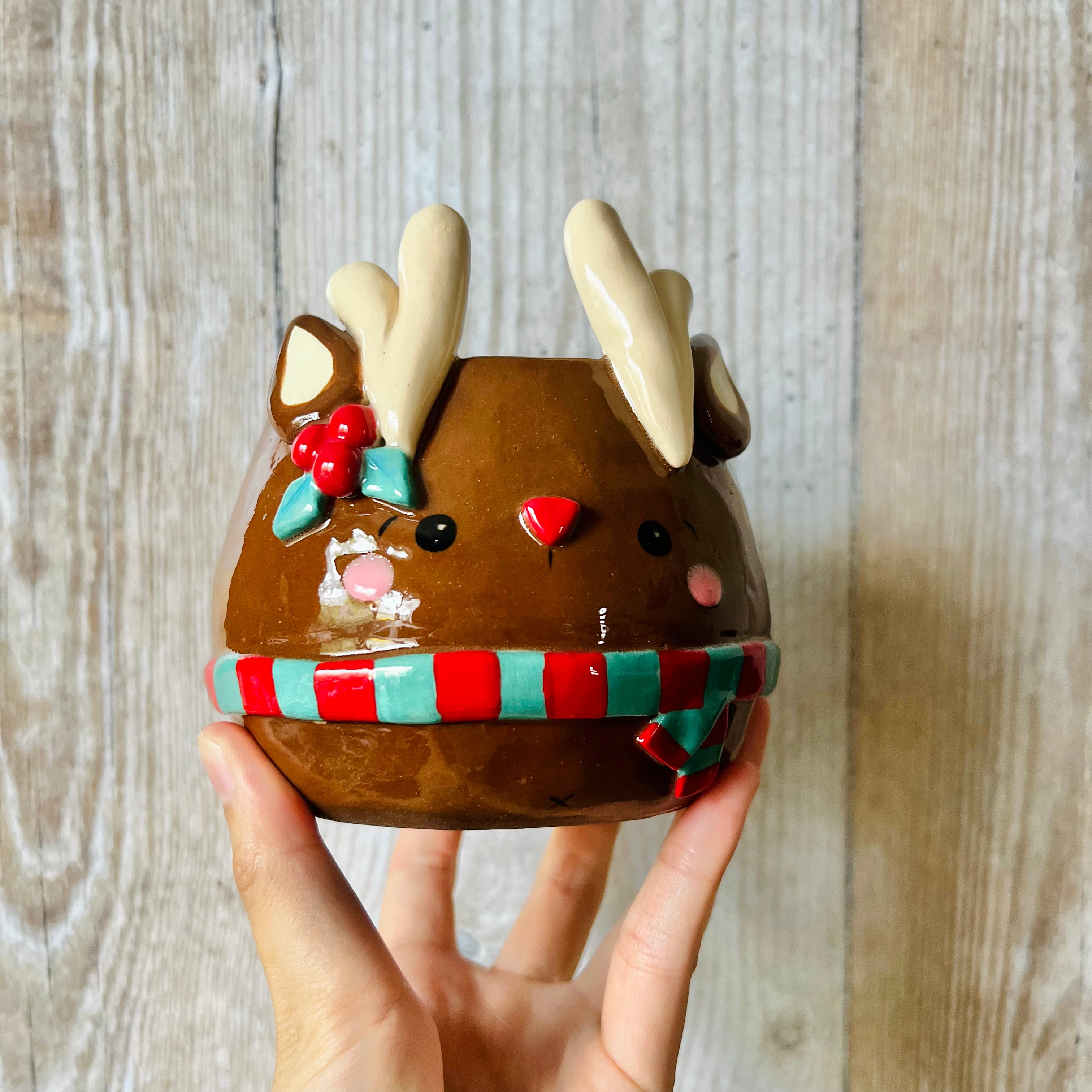 BAUBLE REINDEER POT