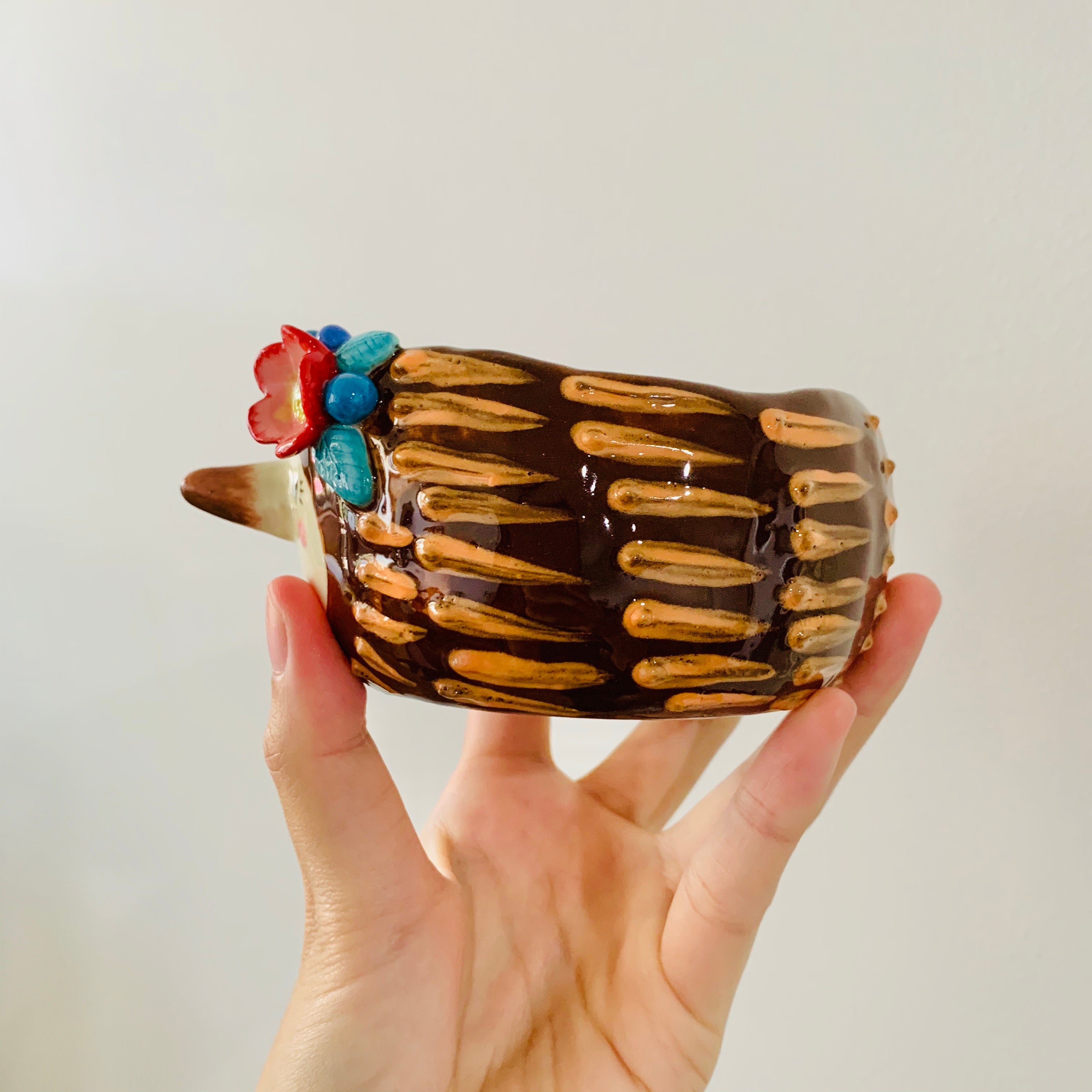 Flowery echidna snack bowl