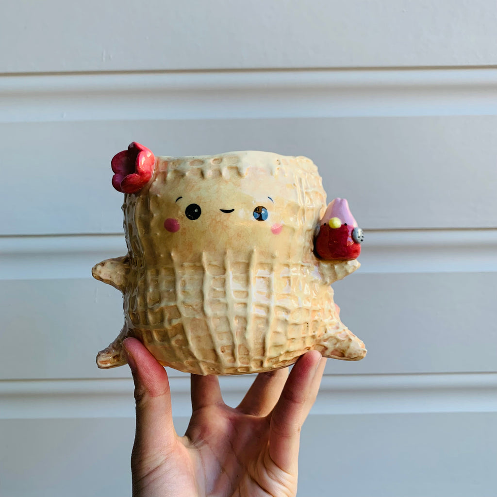 Peanut Peanut with Pink Galah Friend pot