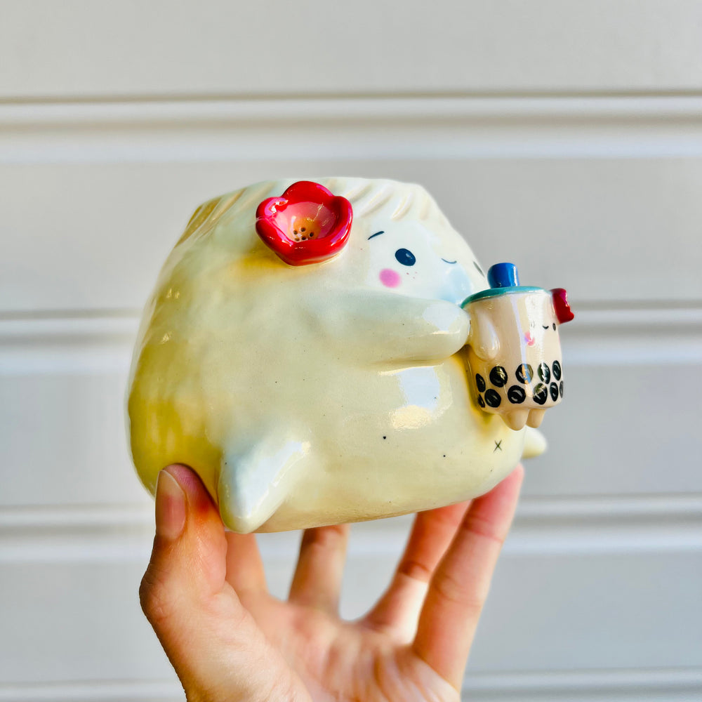 Dumpling VASE with bubble tea friend, photo 2 of 5