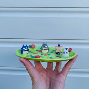 Totoro & friends & bubble tea trinket dish