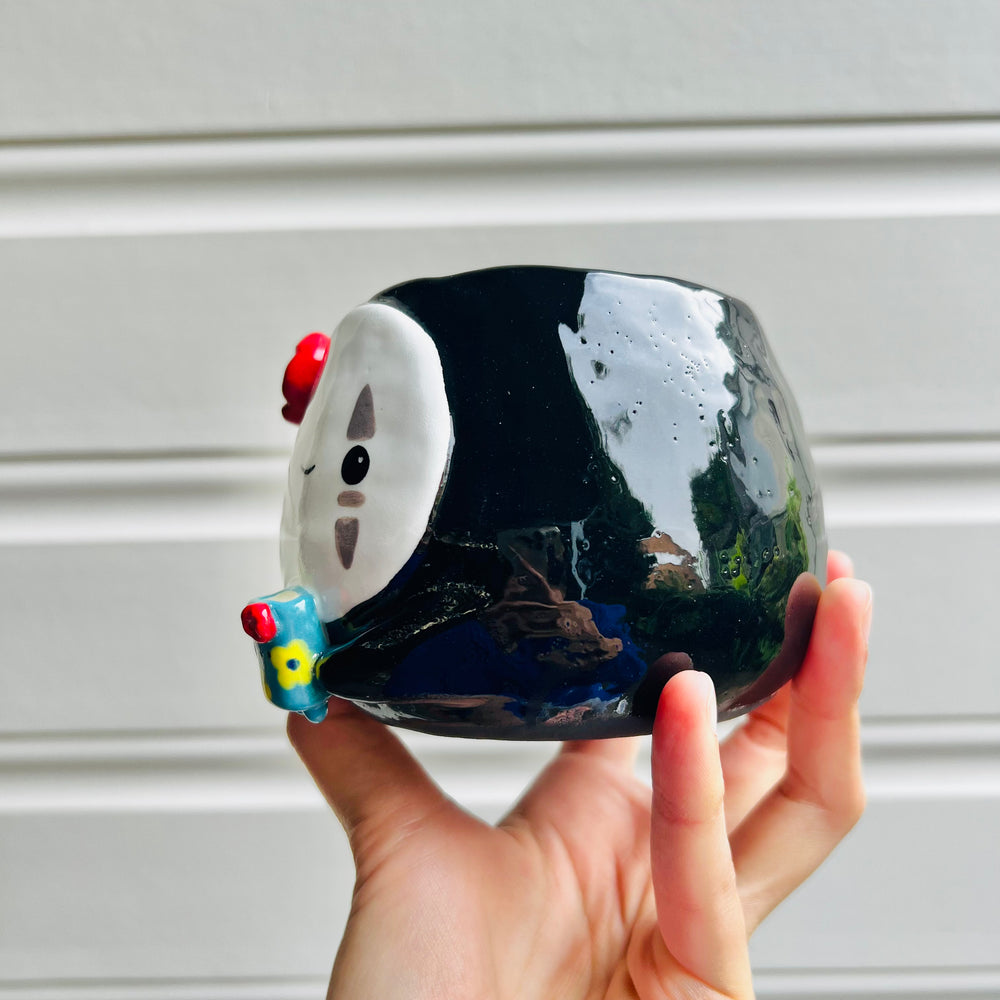 No face mug with blue mug friend, photo 3 of 5