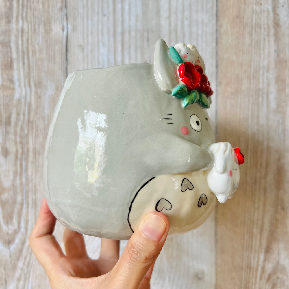 Flowery TOTORO POT with dumpling friends, photo 2 of 8