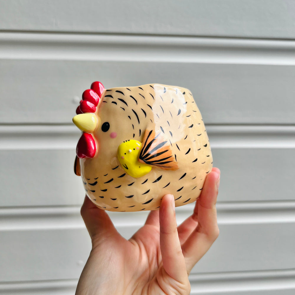 Orange chicken mug with chicks, photo 3 of 7
