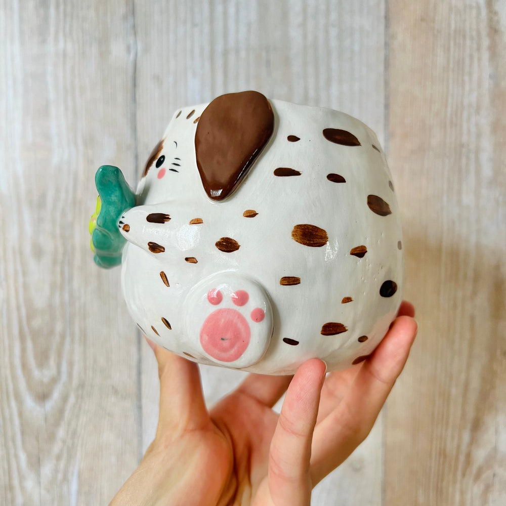 BUNNY POT with peas a pod friend, photo 3 of 6