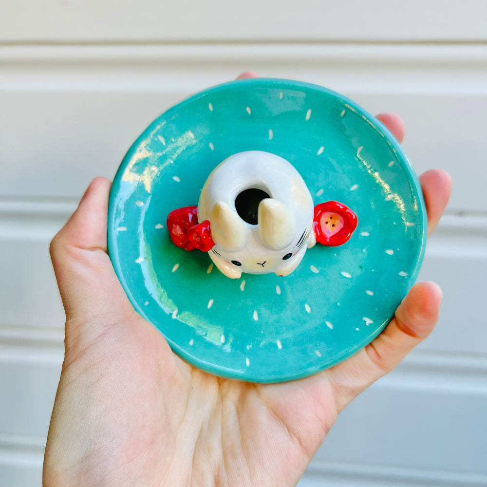 2 in 1 BUNNY vase trinket dish, photo 4 of 4
