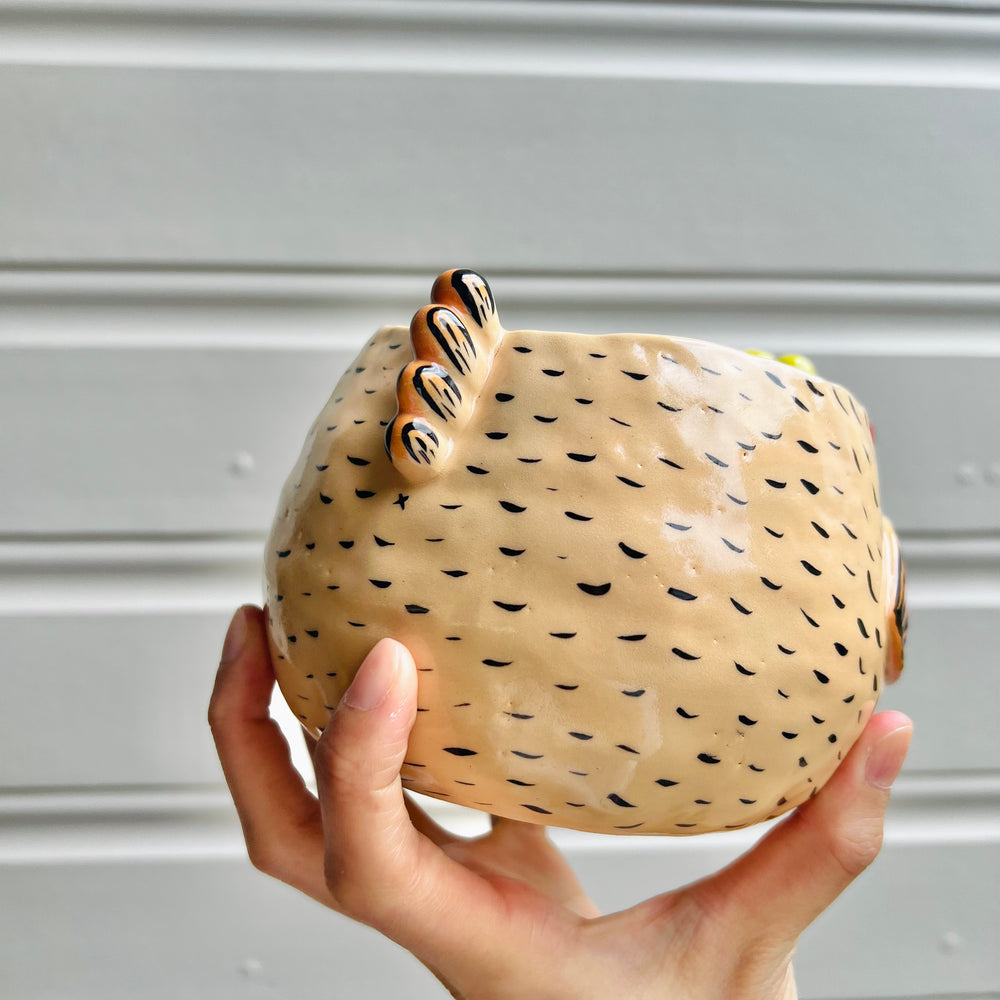 LARGE orange chick crown chicken pot, photo 4 of 8