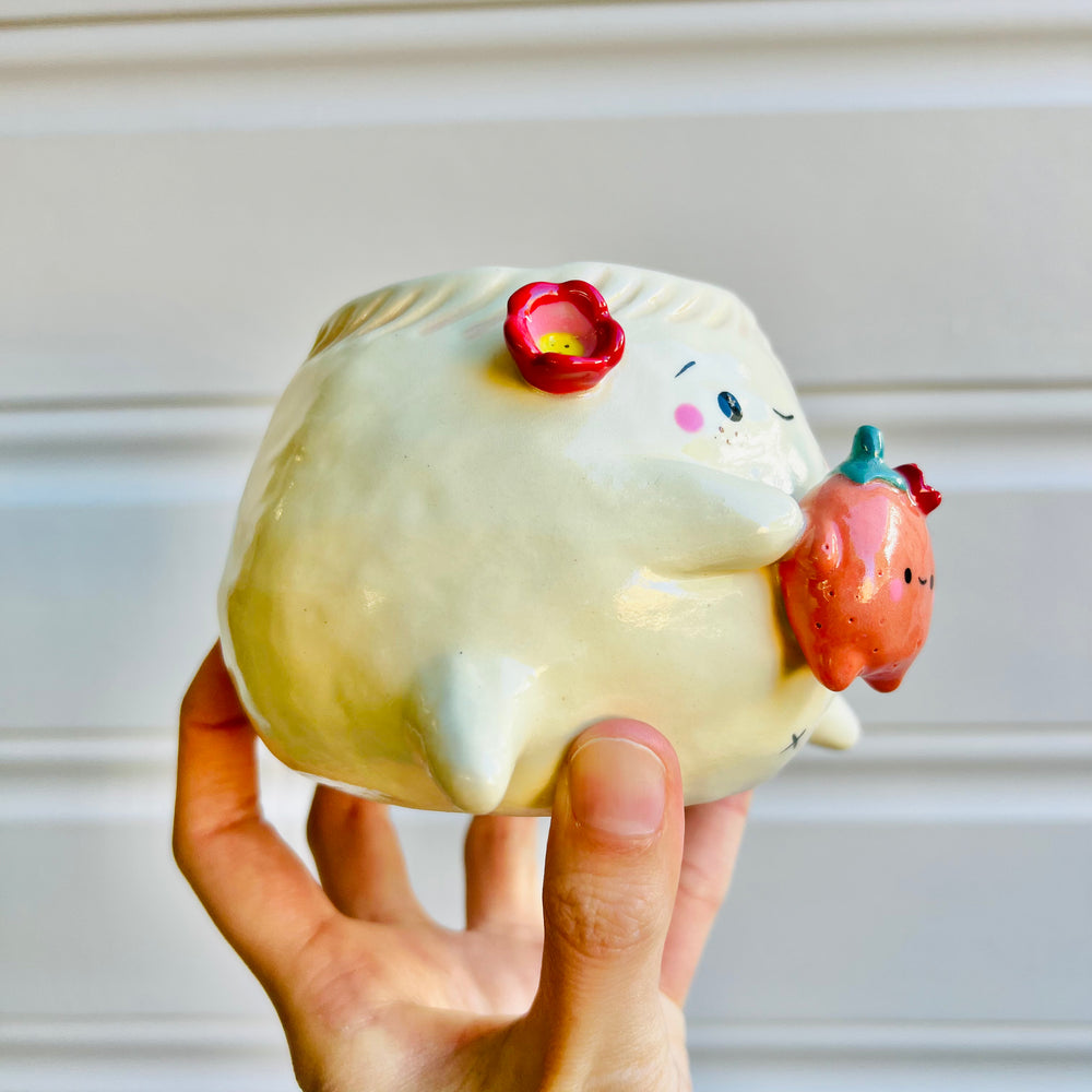 Dumpling VASE with mandarin friend, photo 2 of 4
