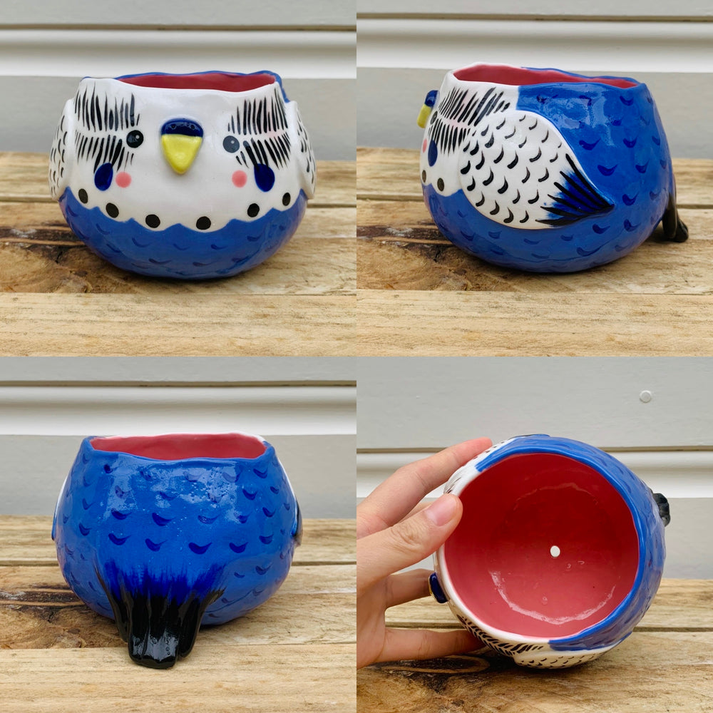 Blue Budgie Pot, photo 2 of 2