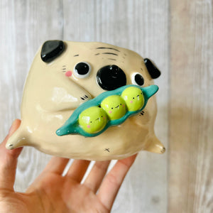 PUGGO POT with peas in a pod friend