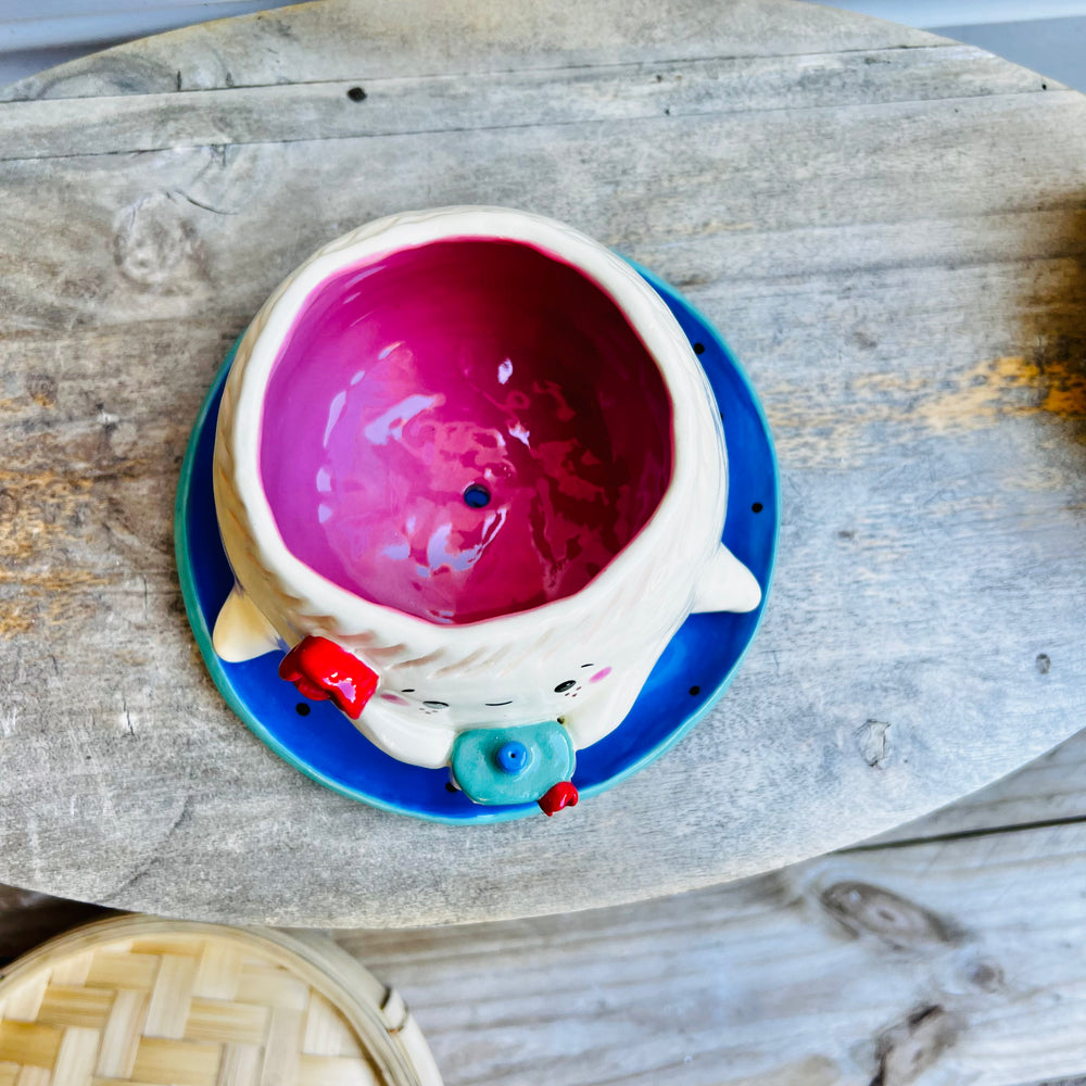 Dumpling POT with bubble tea friend & matching dish, photo 3 of 4