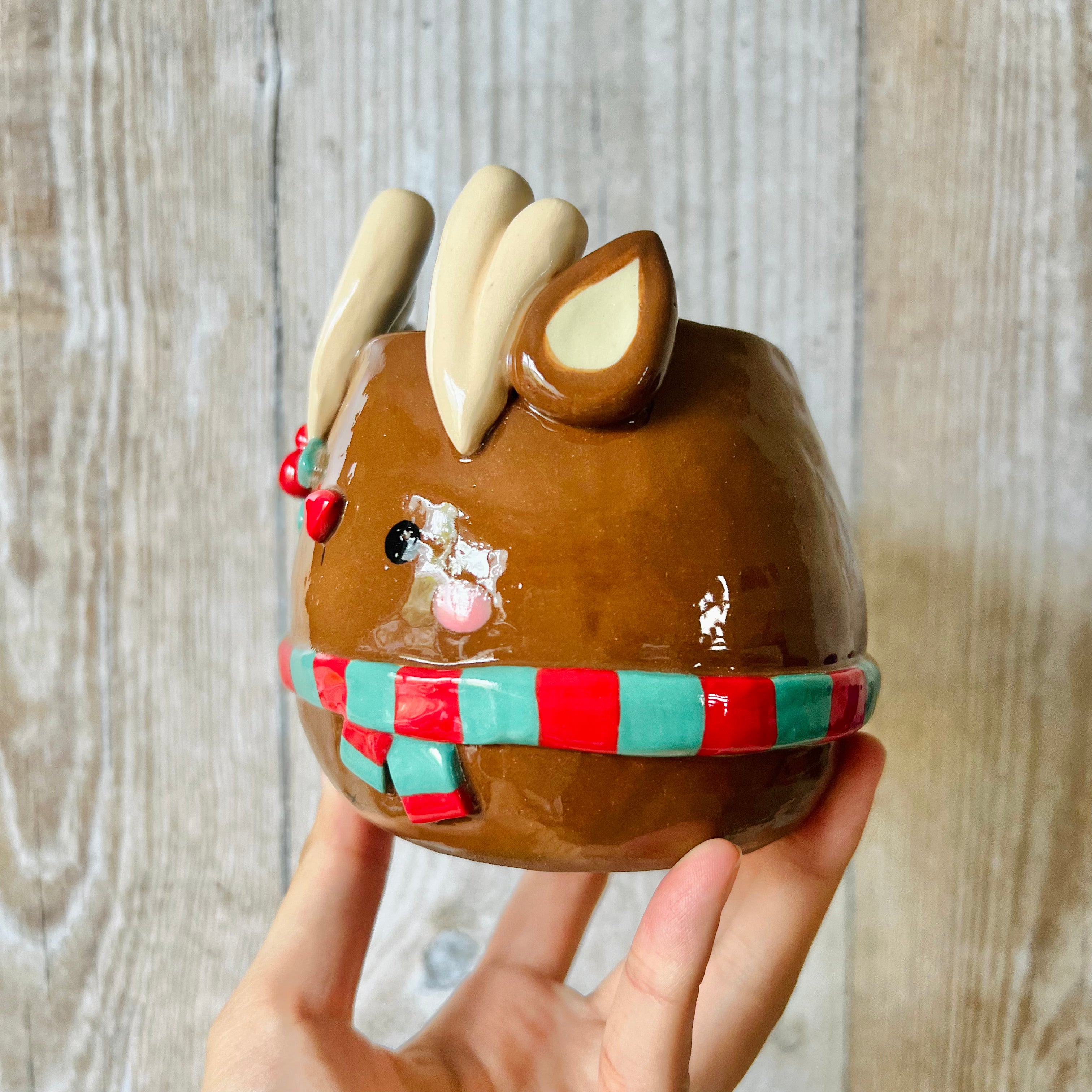 BAUBLE REINDEER POT