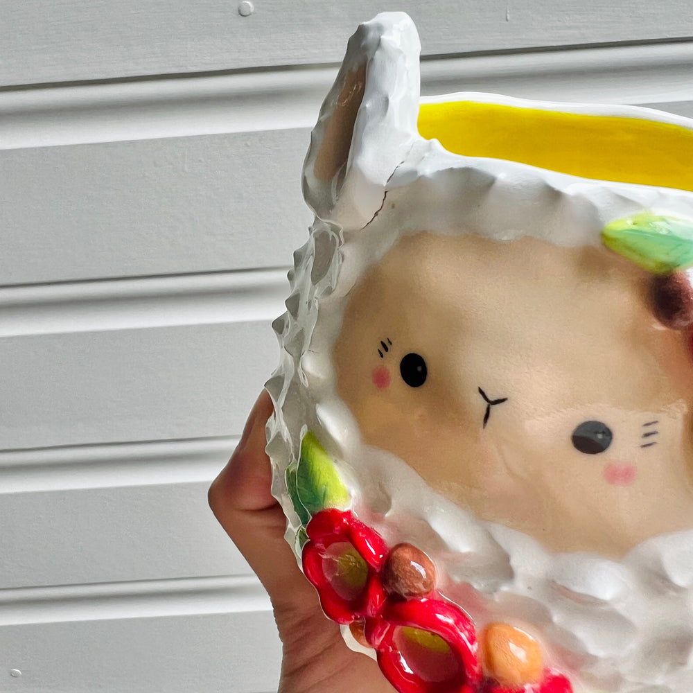 Flowery llama pot, photo 7 of 10