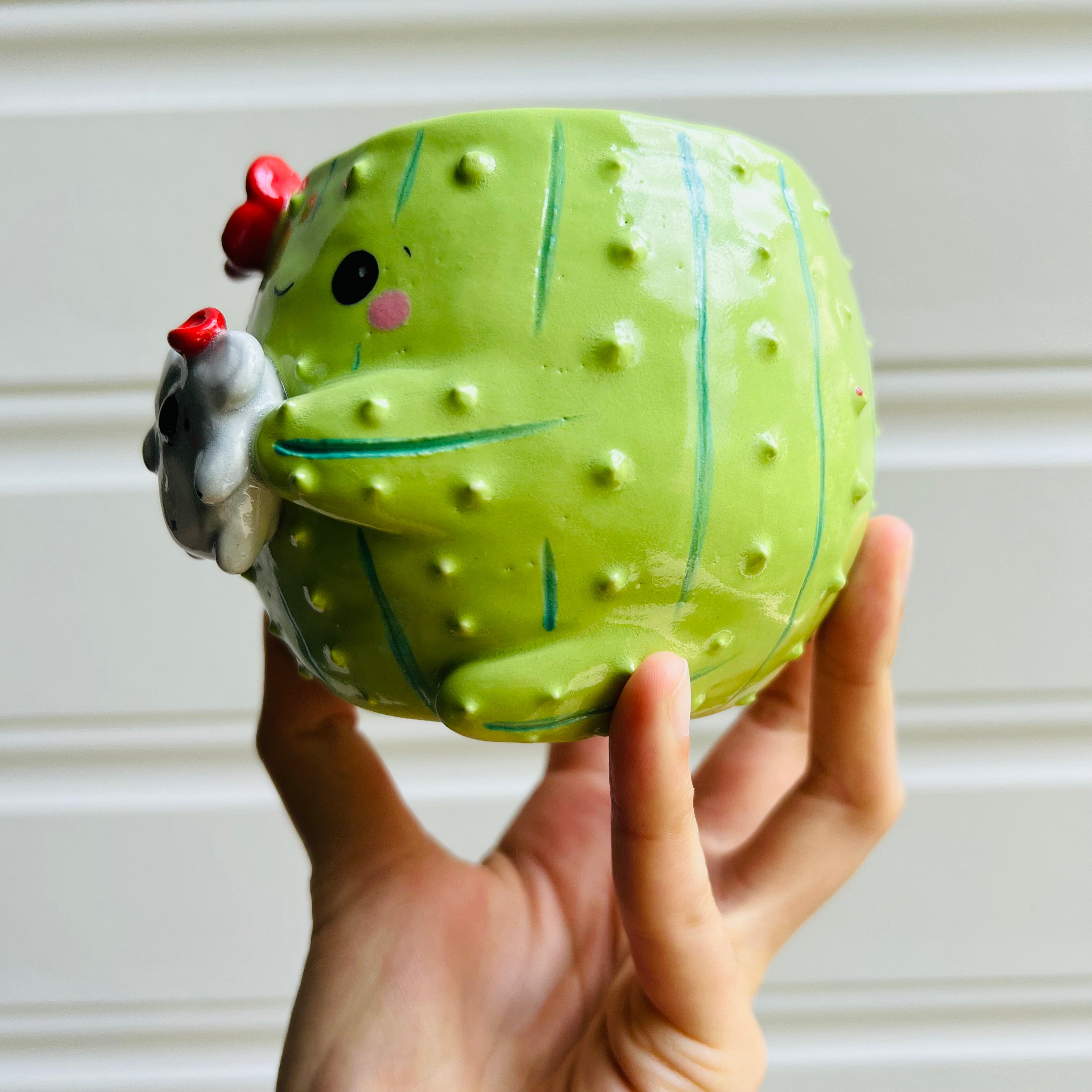 Flowery Cactus Mug with Koala friend