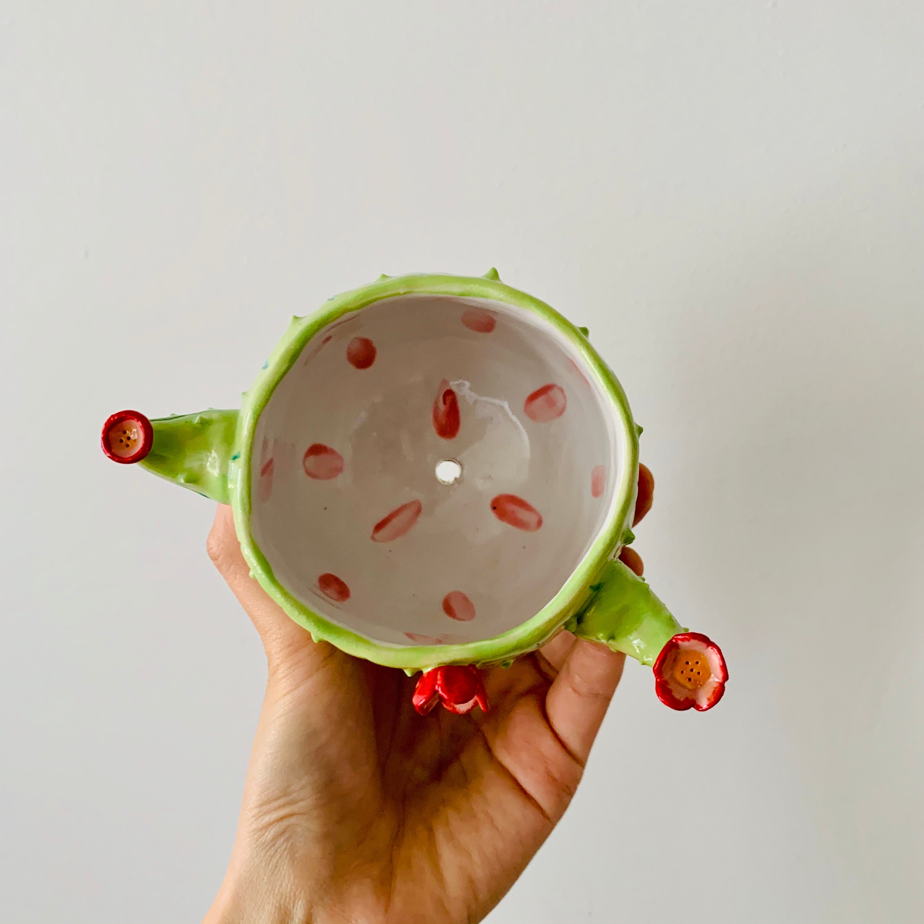 Flowery cactus pot