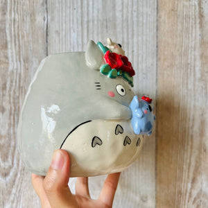 Flowery TOTOR POT with Koala friends