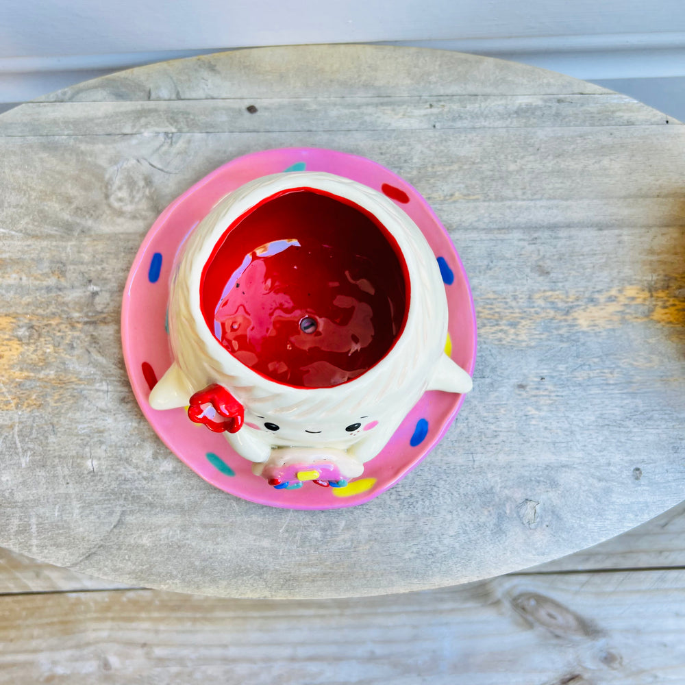 Dumpling POT with donut friend & matching dish, photo 3 of 4