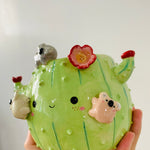 Flowery cactus pot with koala friends