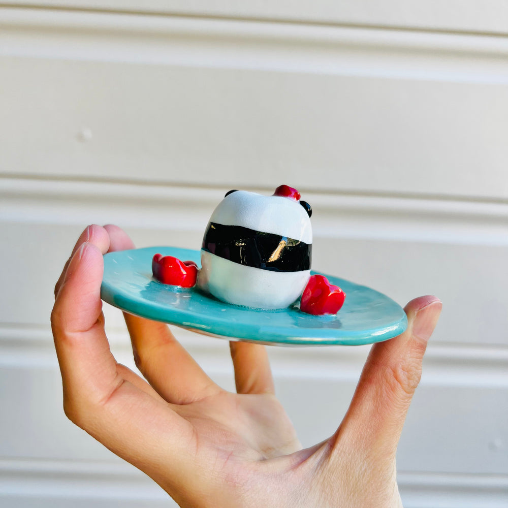 2 in 1 PANDA vase trinket dish, photo 4 of 4
