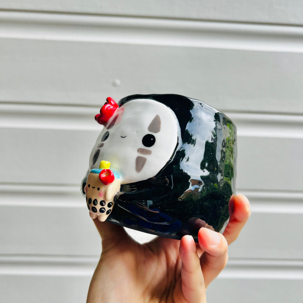 No Face pot with Bubble tea friend, photo 4 of 6