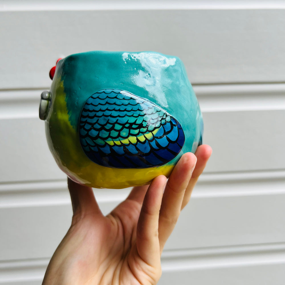 Orange Bellied Parrot pot, photo 3 of 10
