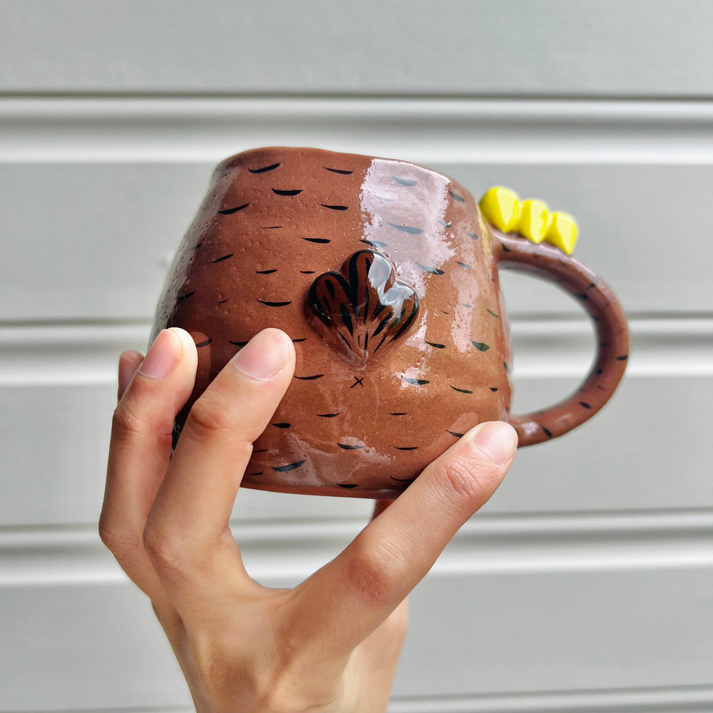 Brown chicken mug with chicks, photo 4 of 7
