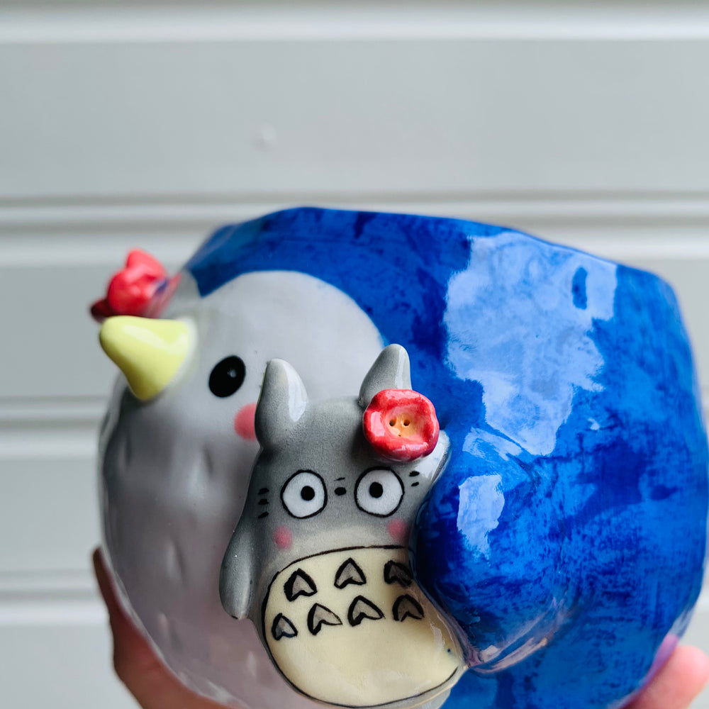 Penguin pot with Totoro friend, photo 6 of 11