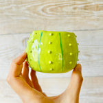 Small flowery cactus bubble tea pot