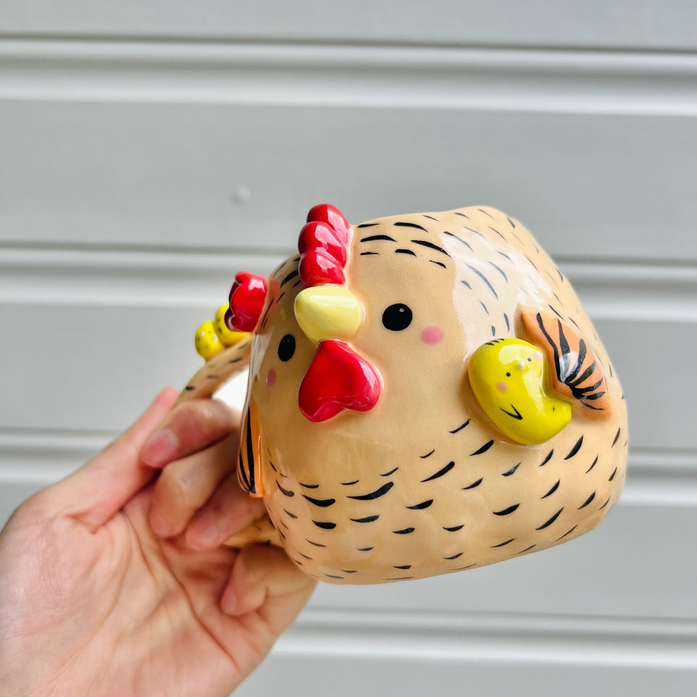 Orange chicken mug with chicks, photo 7 of 7