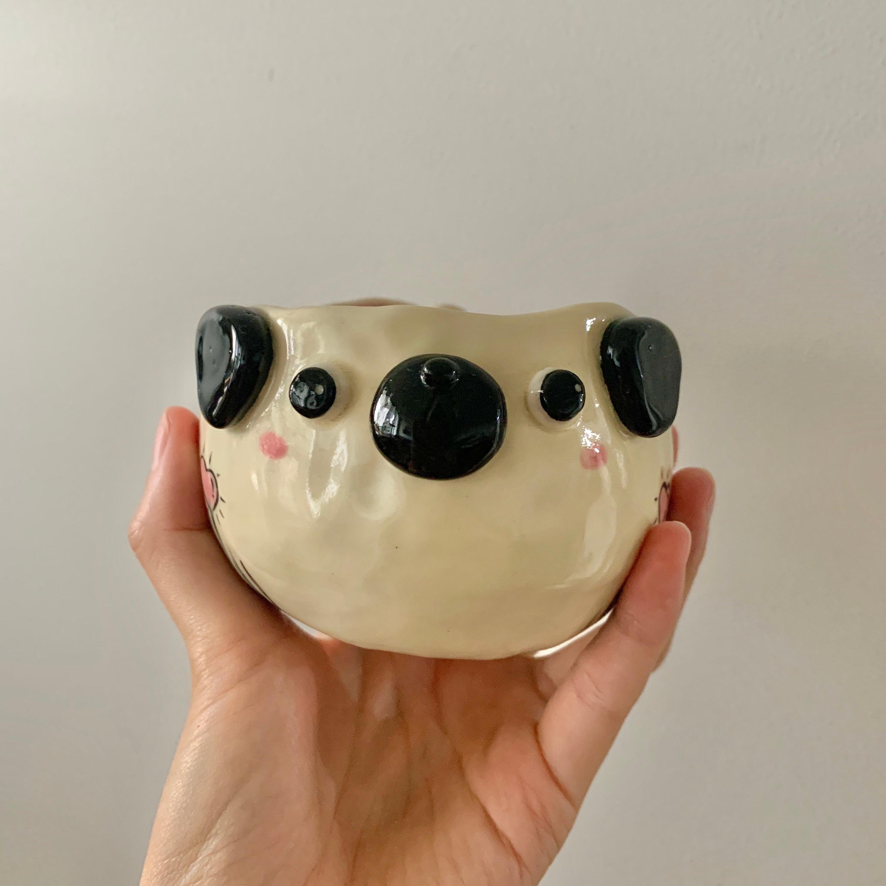 Flowery puggo snack bowl