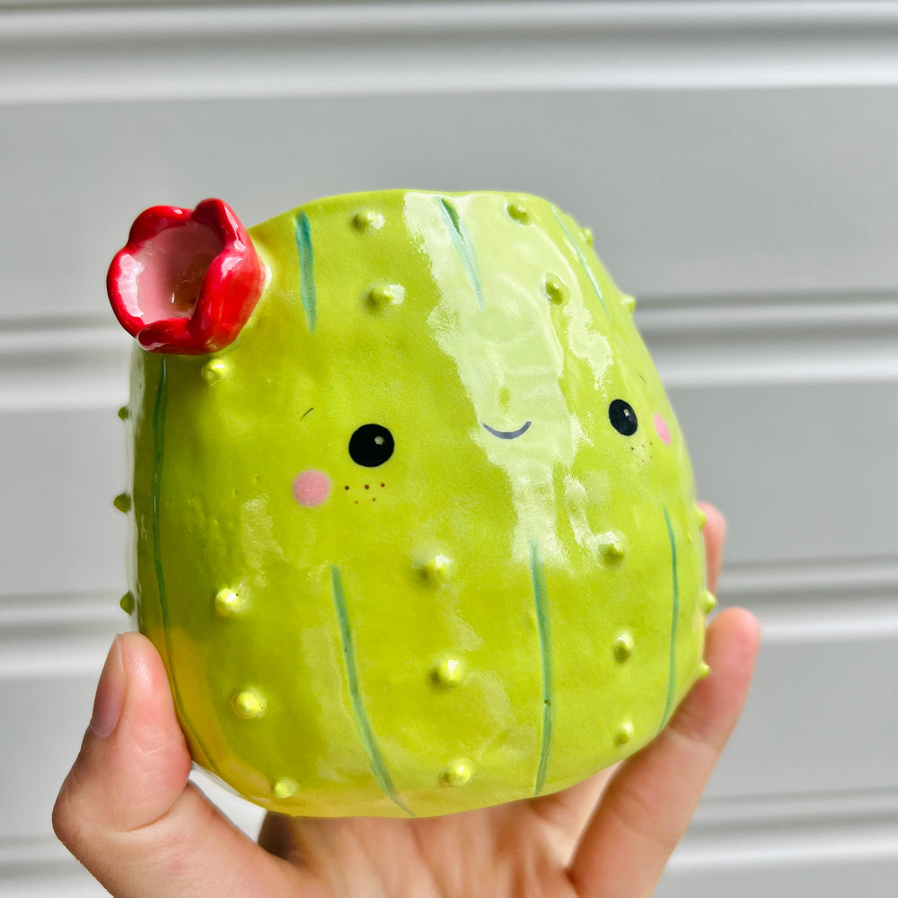 Flowery cactus pot, photo 5 of 6