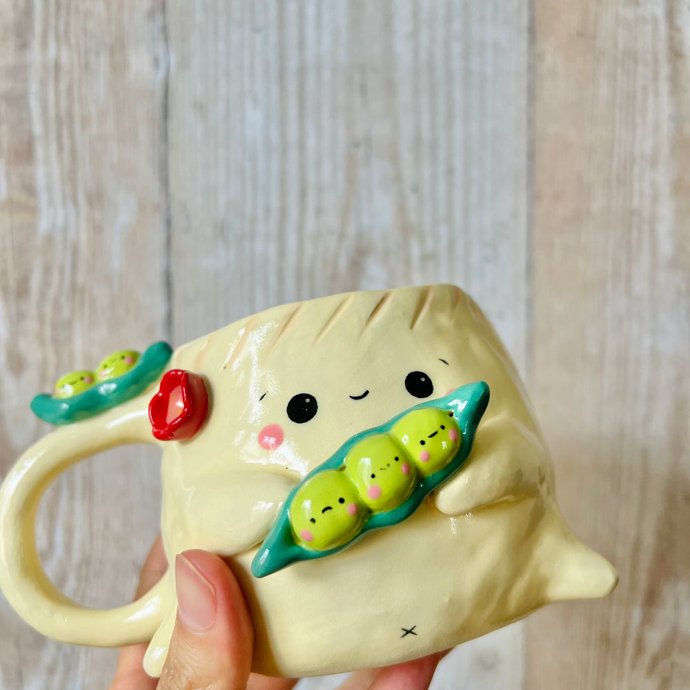 DUMPLING MUG with peas in a pod friends, photo 7 of 7