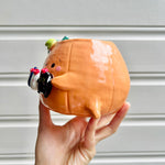 LARGE Halloween pumpkin pot with Halloween friends