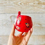 LNY Flowery Daruma Bunny pot