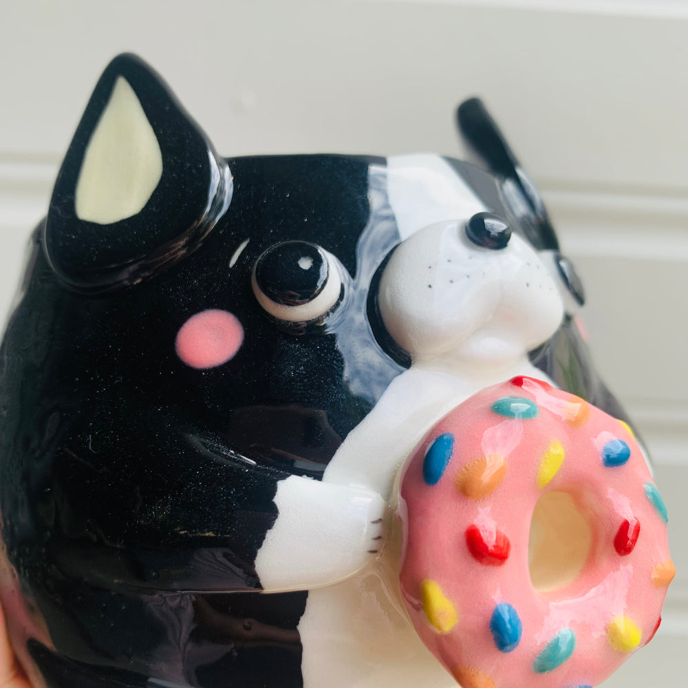 Boston terrier pot with no face/limb donut, photo 7 of 8