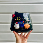 LARGE Halloween black cat pot with Halloween friends