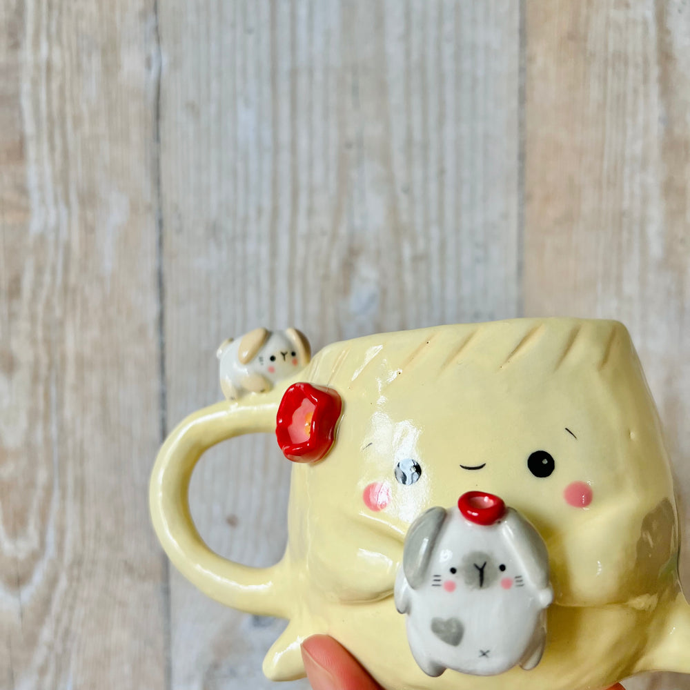 DUMPLING MUG with bunny friends, photo 7 of 8