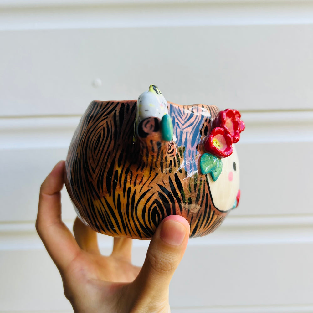 Flowery Happy Tree Pot with Aussie friends, photo 2 of 5