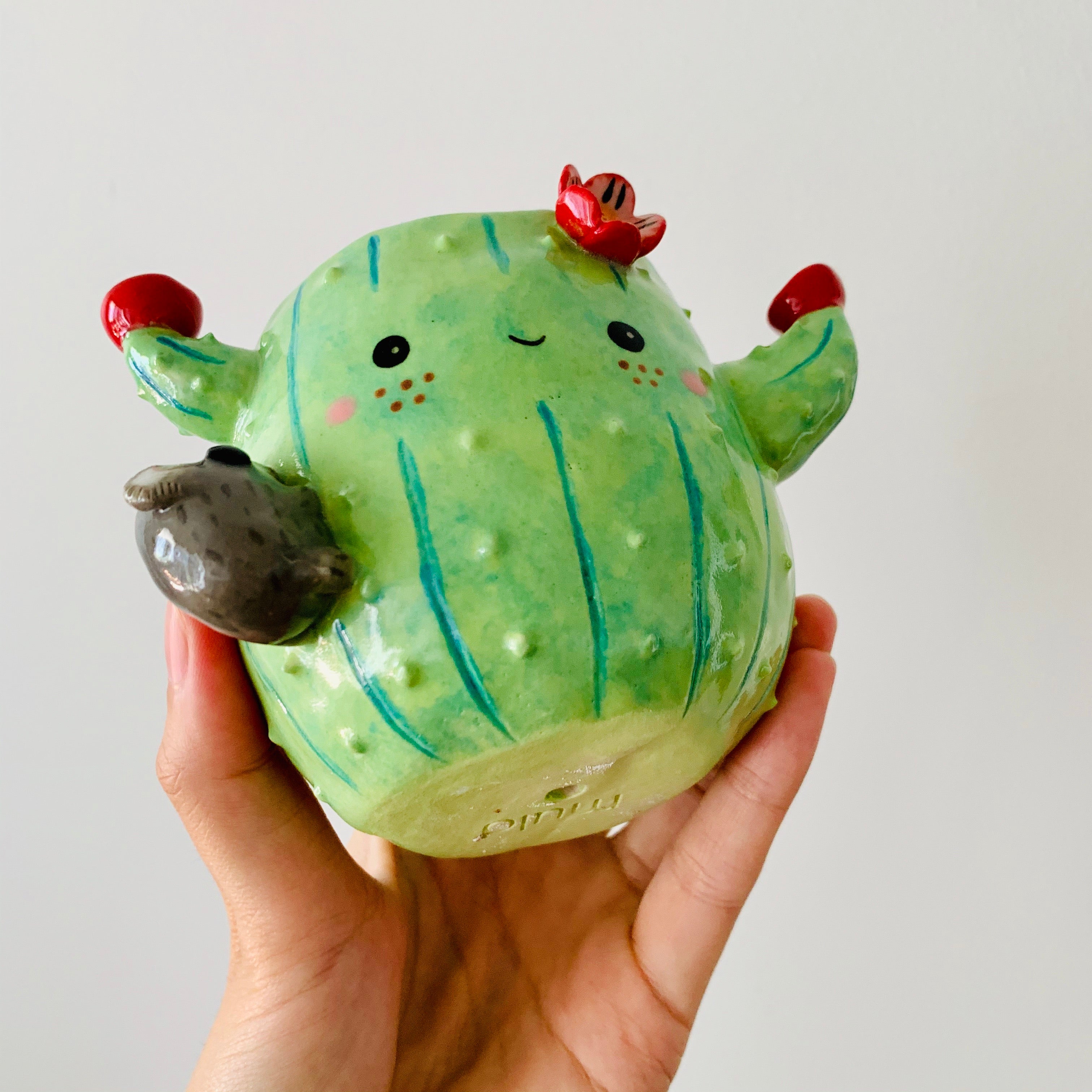 Flowery cactus pot with koala friend