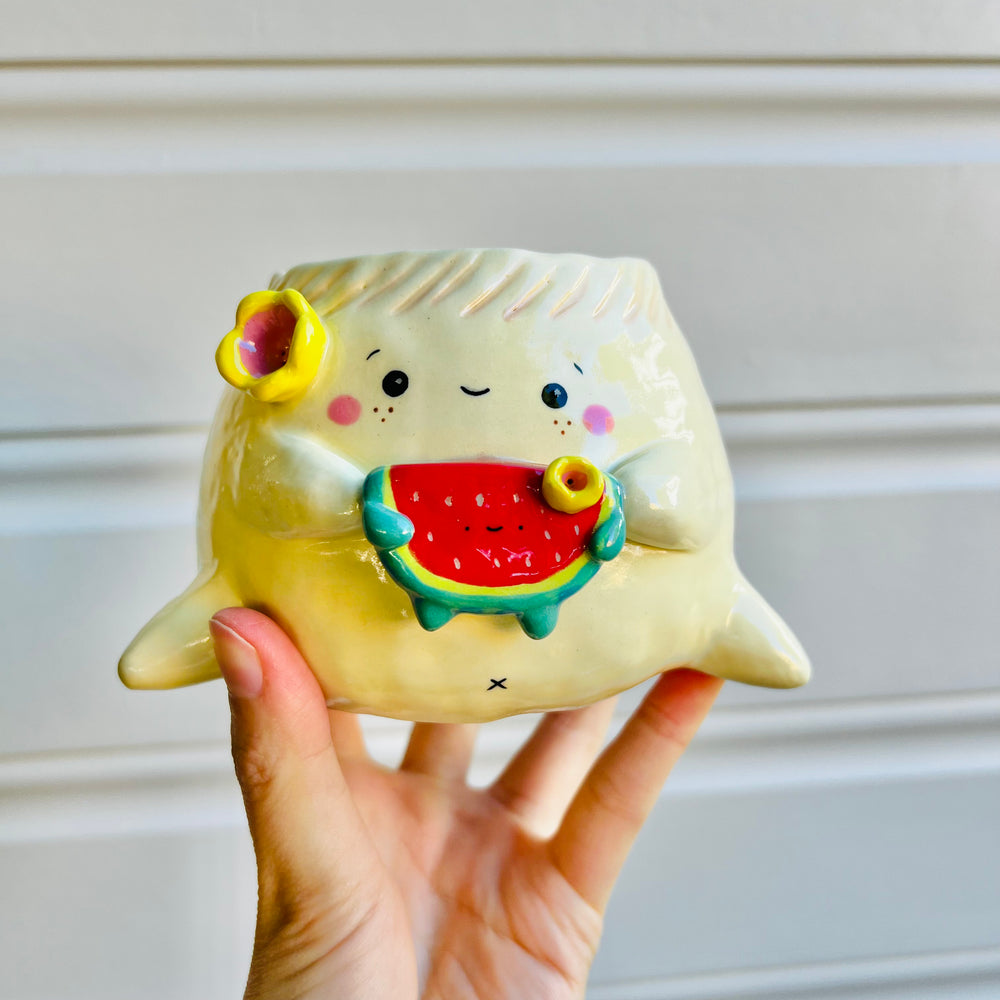 Dumpling POT with watermelon friend & matching dish, photo 4 of 4